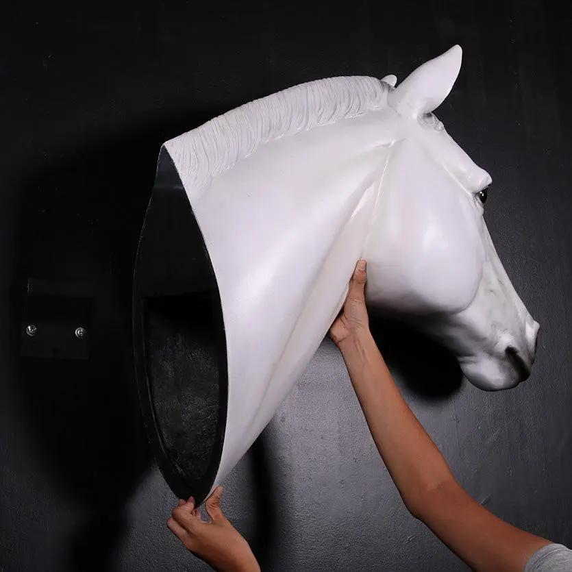 White Horse Head Statue A0495W-150090-H