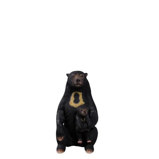 Sun Bear with Cub Statue - LM Treasures Prop Rentals