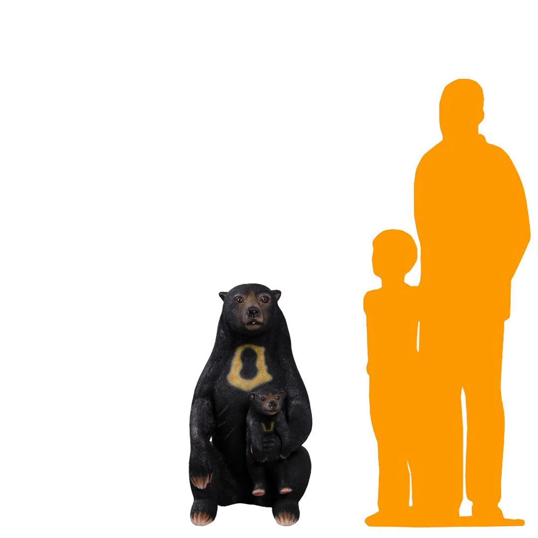 Sun Bear with Cub Statue