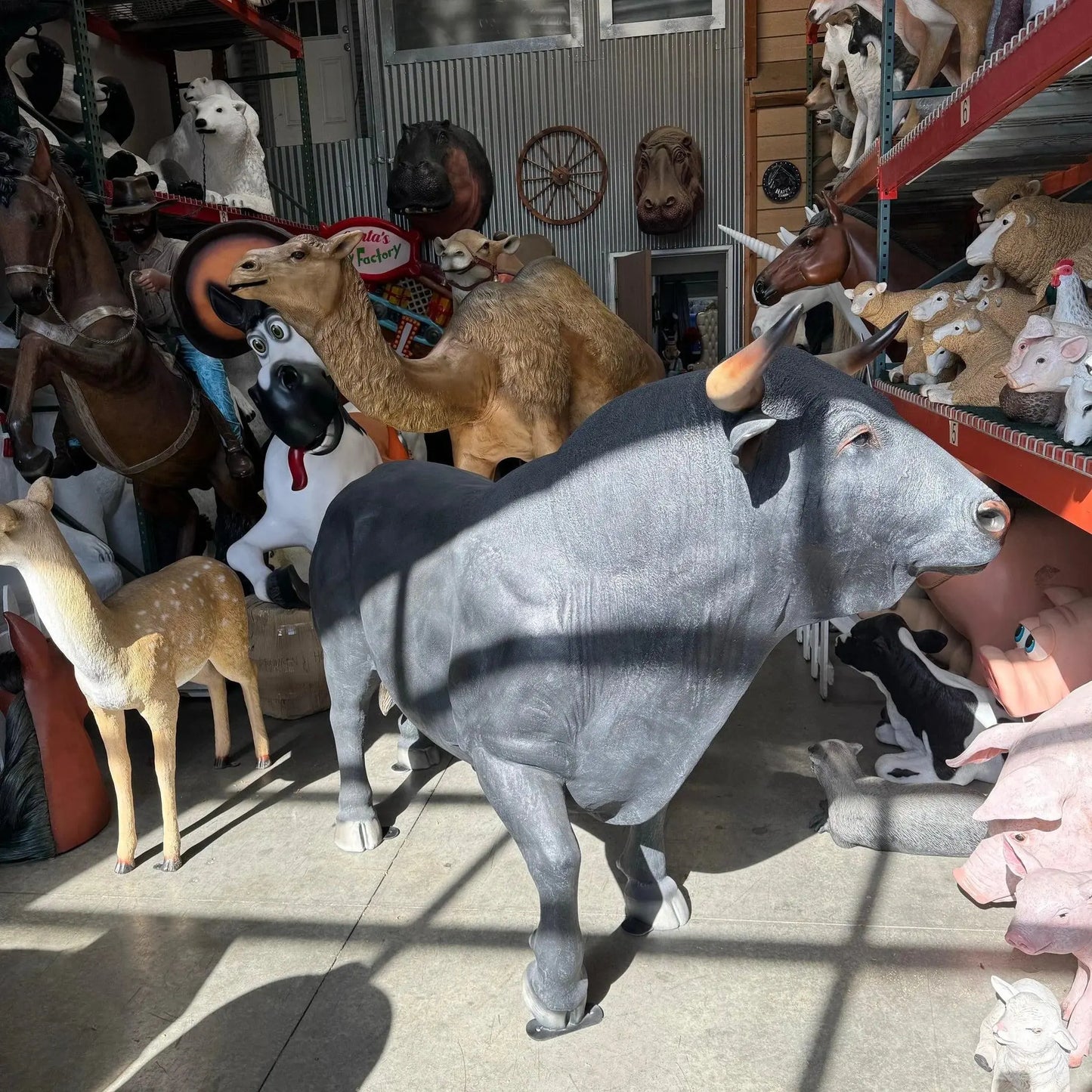 Spanish Fighting Bull Statue A0520-150232-H