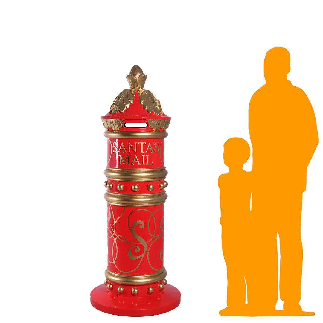 Santa's Christmas Mailbox Statue