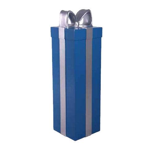 Blue Present With Ribbon Statue - LM Treasures Prop Rentals