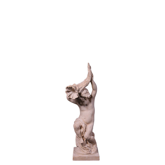 Cupid With Cornucopia Stone Statue