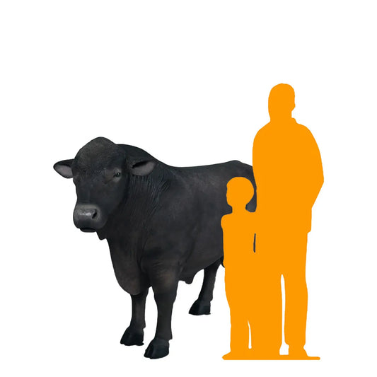 Black Angus Bull Cow Statue A0636BL-150355-H