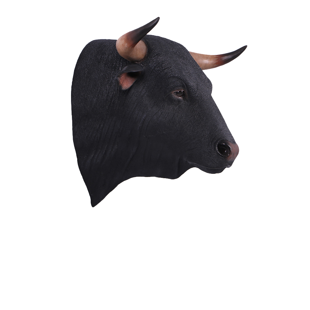 Spanish Fighting Bull Head Statue