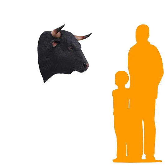 Spanish Fighting Bull Head Statue A0540-150370-H