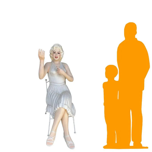 Actress Sitting Life Size Statue LS102-1530-A