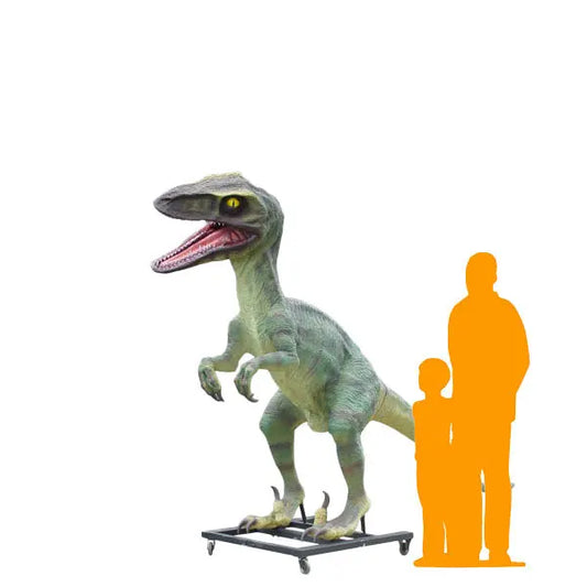 Green Raptor Dinosaur Life Size Statue A0794-1550-A