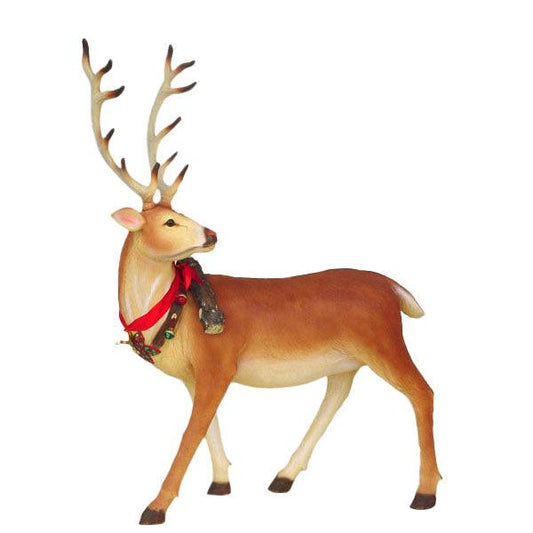 Standing Long Horn Reindeer Statue - LM Treasures Prop Rentals