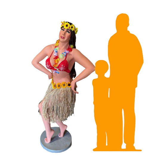 Hula Girl Hawaiian Life Size Statue LS016-1597-A