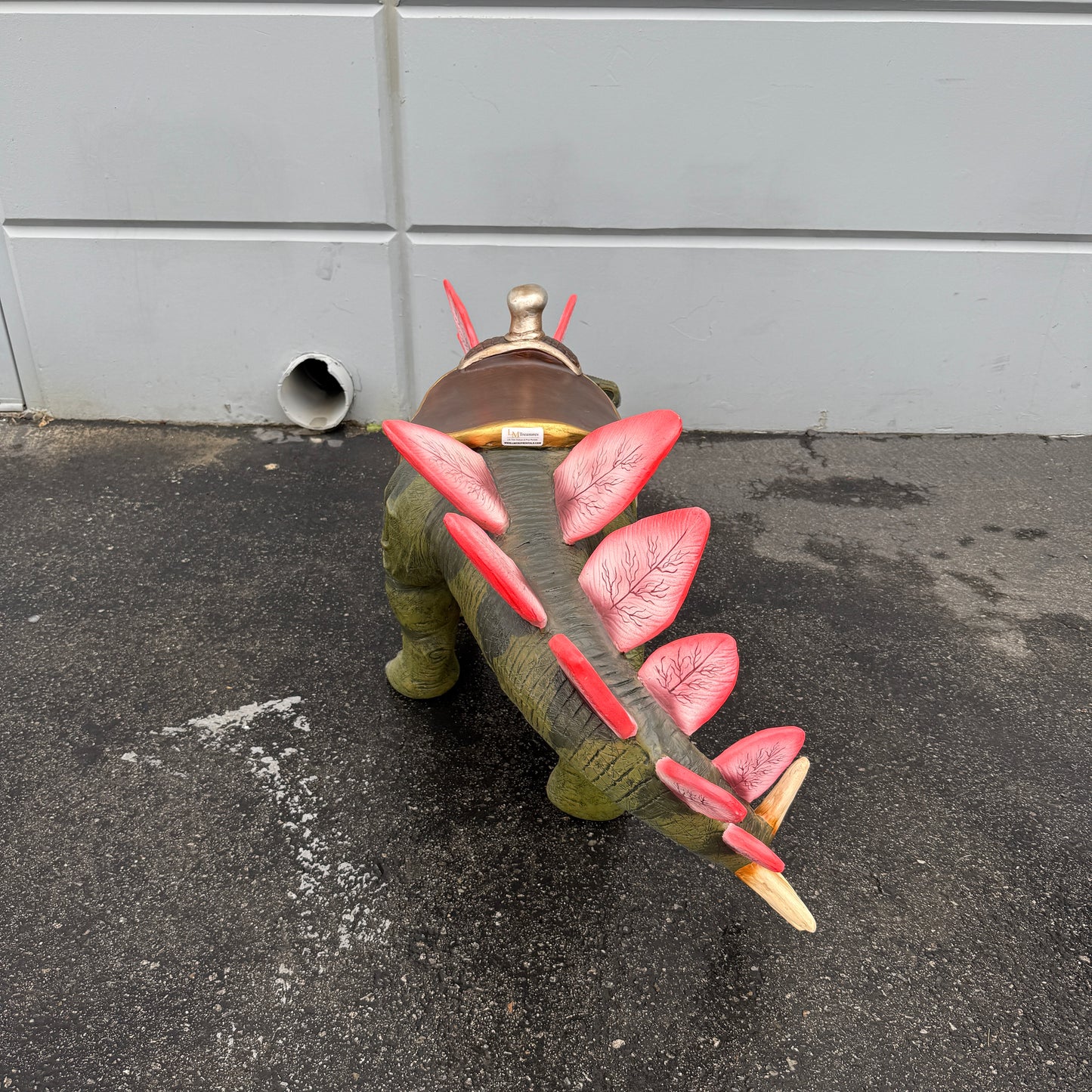 Small Stegosaurus Dinosaur With Saddle Statue