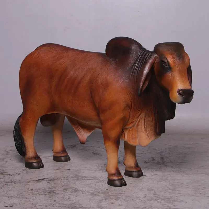 Brown Young Brahman Bull Statue A0884-160001-H