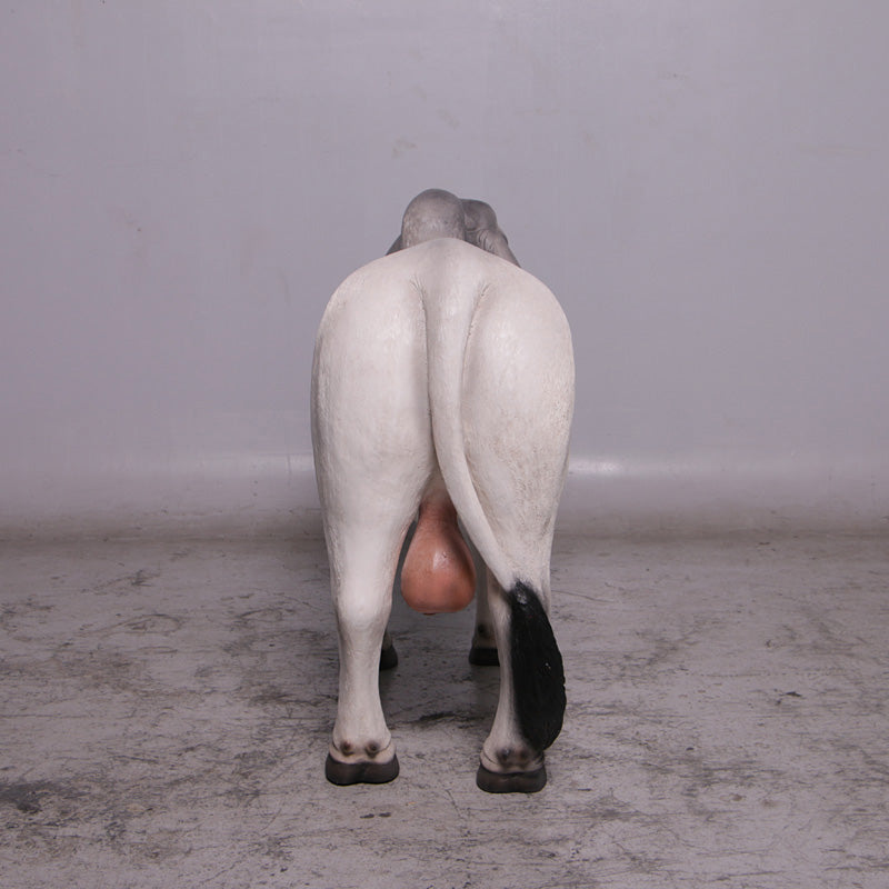 Gray Young Brahman Bull Statue