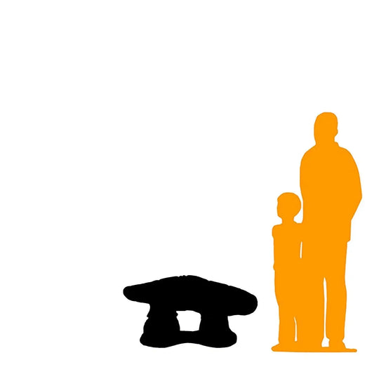 Purple Double Mushroom Bench Statue R0260PR-160013-H