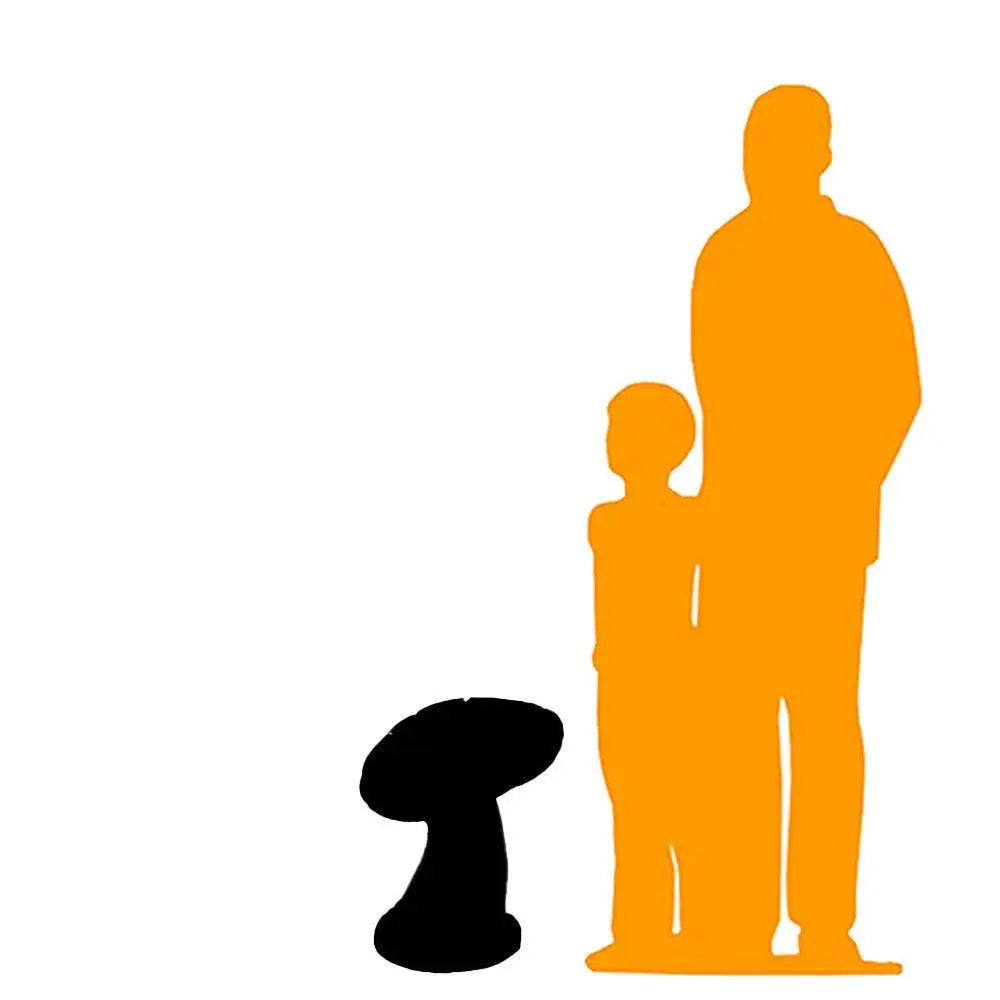 Red Slanted Mushroom Stool Statue R0276-160014-H