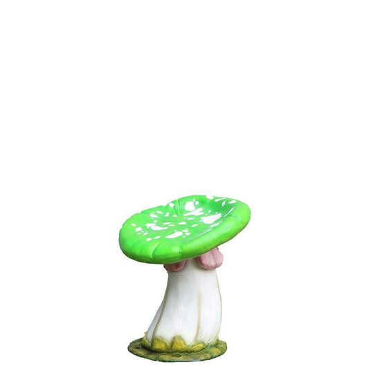 Green Slanted Mushroom Stool Statue - LM Treasures Prop Rentals