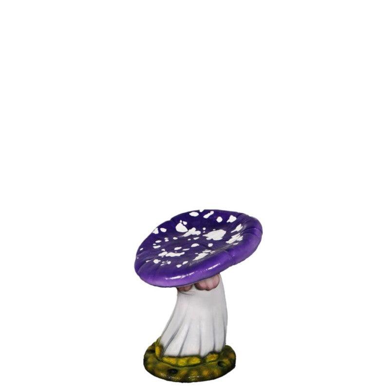Purple Slanted Mushroom Stool Statue - LM Treasures Prop Rentals
