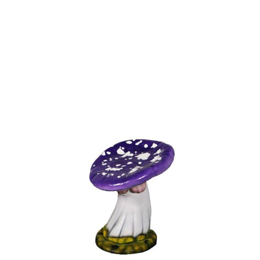 Purple Slanted Mushroom Stool Statue - LM Treasures Prop Rentals