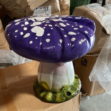 Purple Split Mushroom Stool Statue