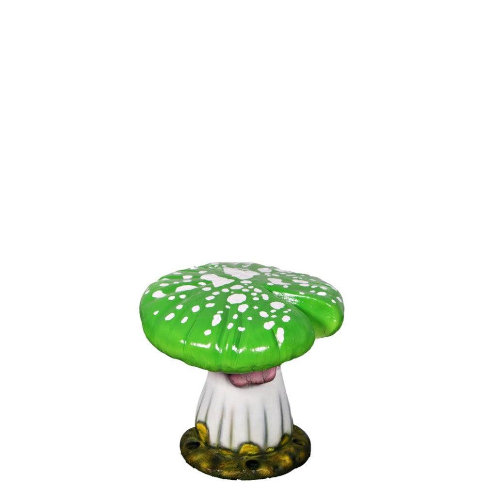 Green Split Mushroom Stool Statue - LM Treasures Prop Rentals