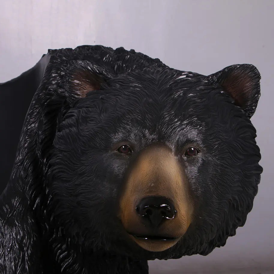 Black Bear Bench Statue A0891-160017-H