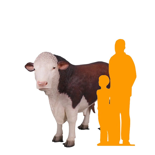 Hereford Bull Life Size Statue A0877-160034-H
