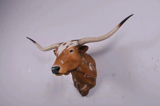 Texas Long Horn Head Life Size Statue A0542-160122-H