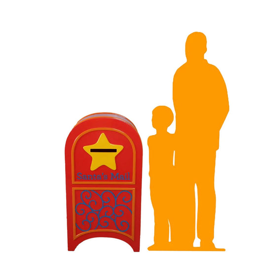 Traditional Santa Mailbox Statue S0132-160124-H