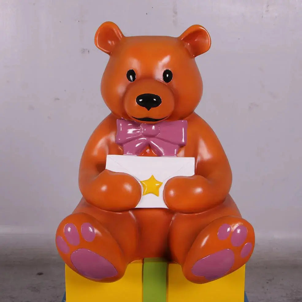 Presents with Bear Life Size Statue S0116-160125-H