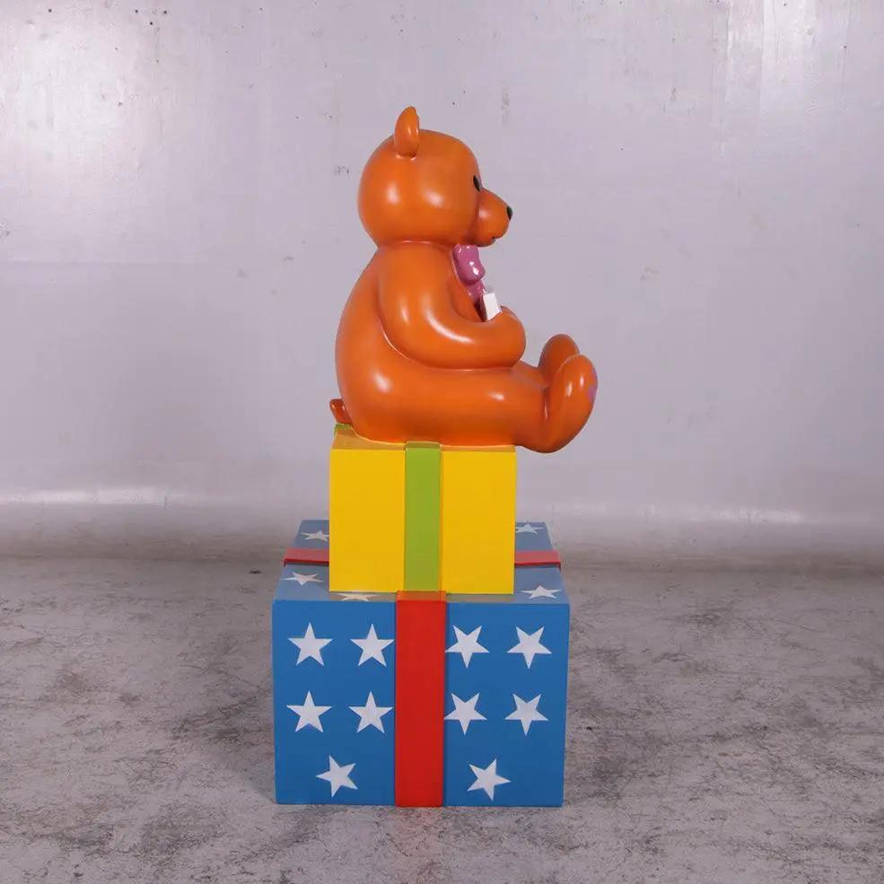 Presents with Bear Life Size Statue S0116-160125-H
