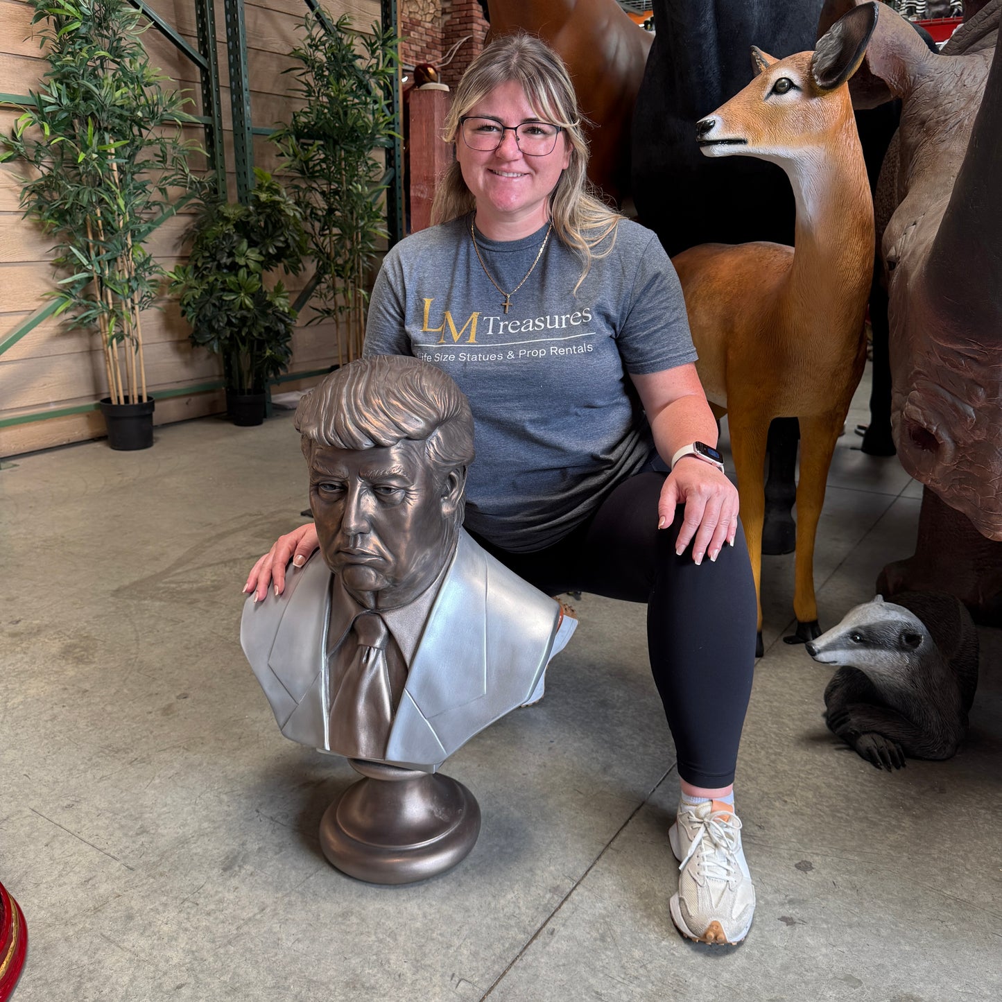 Bronze Donald Trump Bust Statue