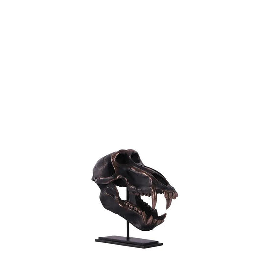 Monkey Baboon Skull On Base Statue A0528-160201-H
