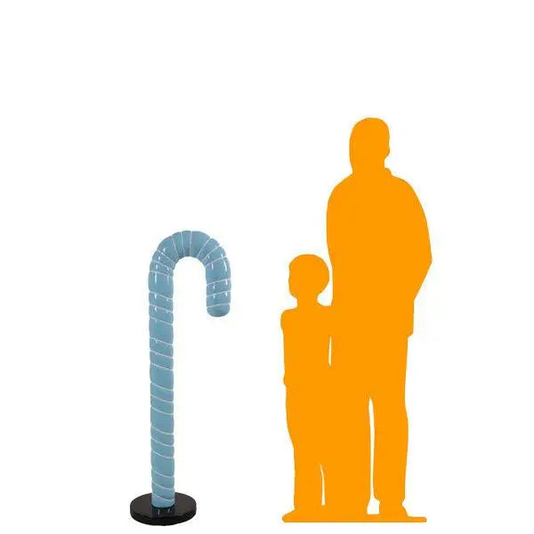 Small Blue Cushion Candy Cane Statue S0094B-160216-H