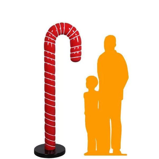 Large Red Cushion Candy Cane Statue S0287-150009-H