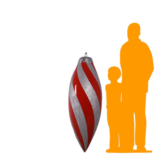 Red Hanging Finial Ornament Drop Over Sized Statue