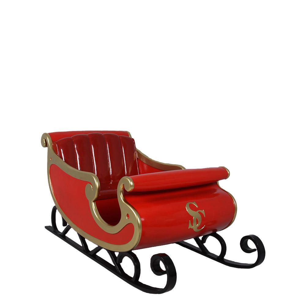 Santa's Sleigh Photo Op Over Sized Statue