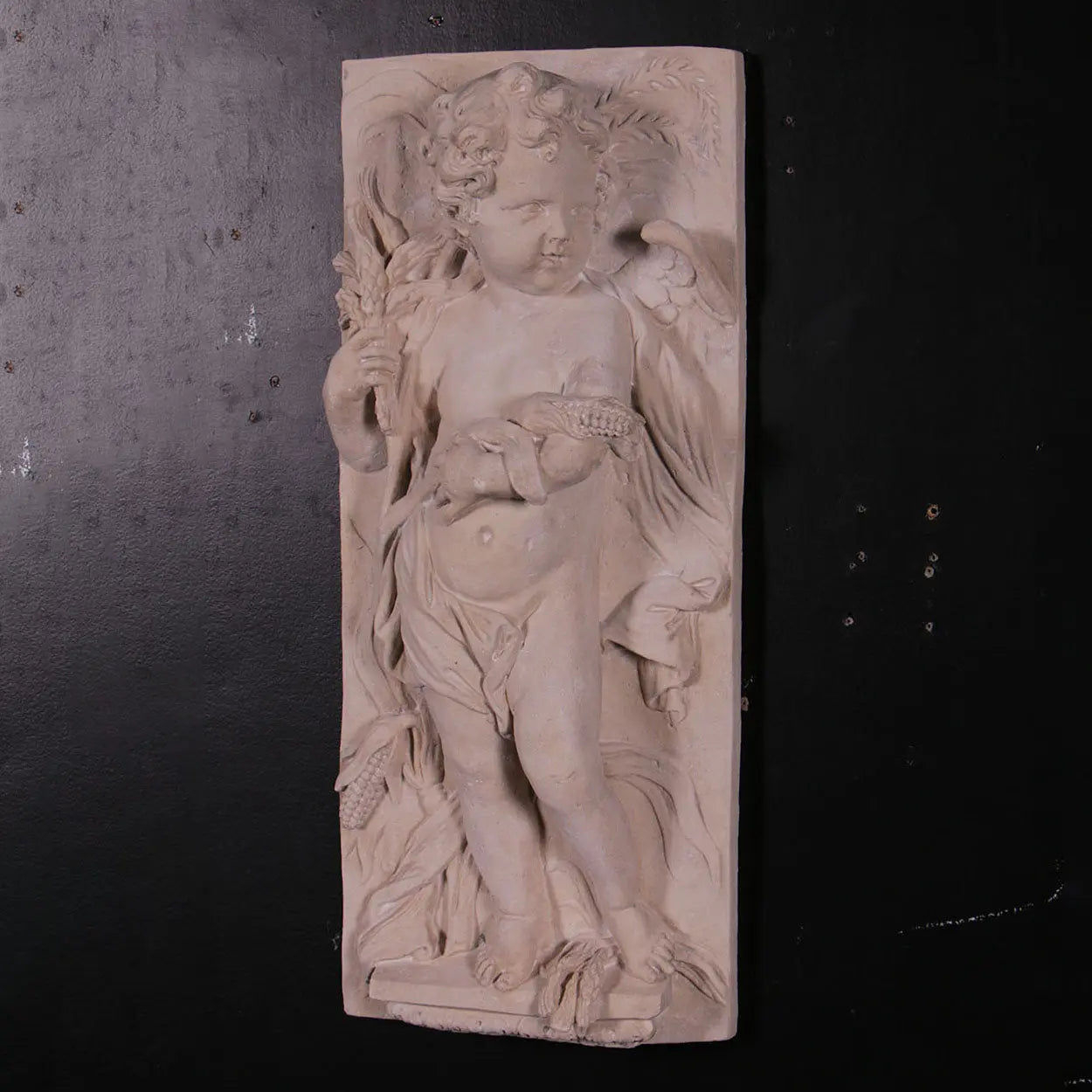 Stone Cherub Wall Panels Set of 2 M0234-160268-H