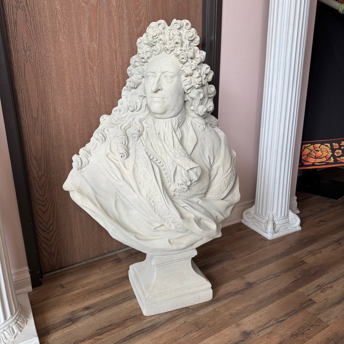 Louis XIV Stone Bust Statue