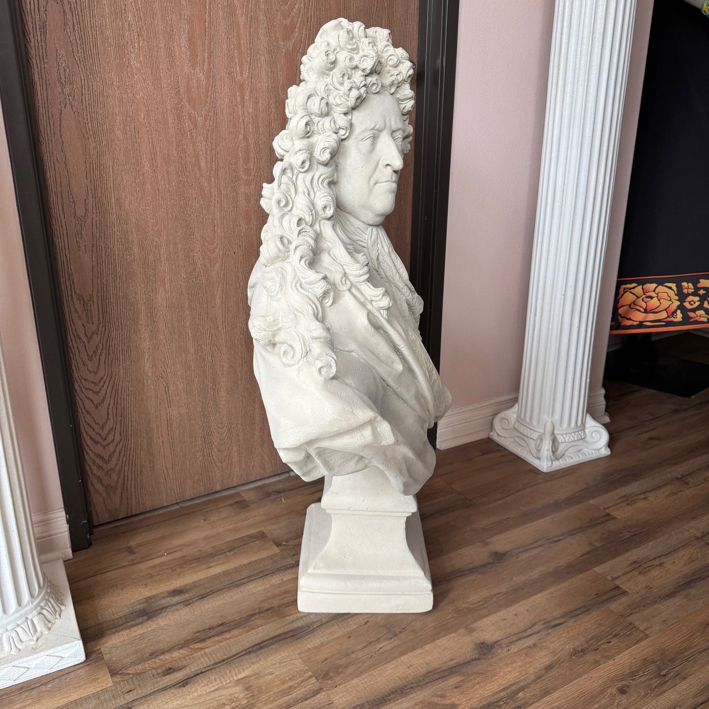 Louis XIV Stone Bust Statue