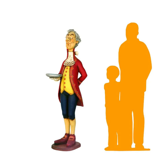 Funny Butler Life Size Statue R0241-1616-A