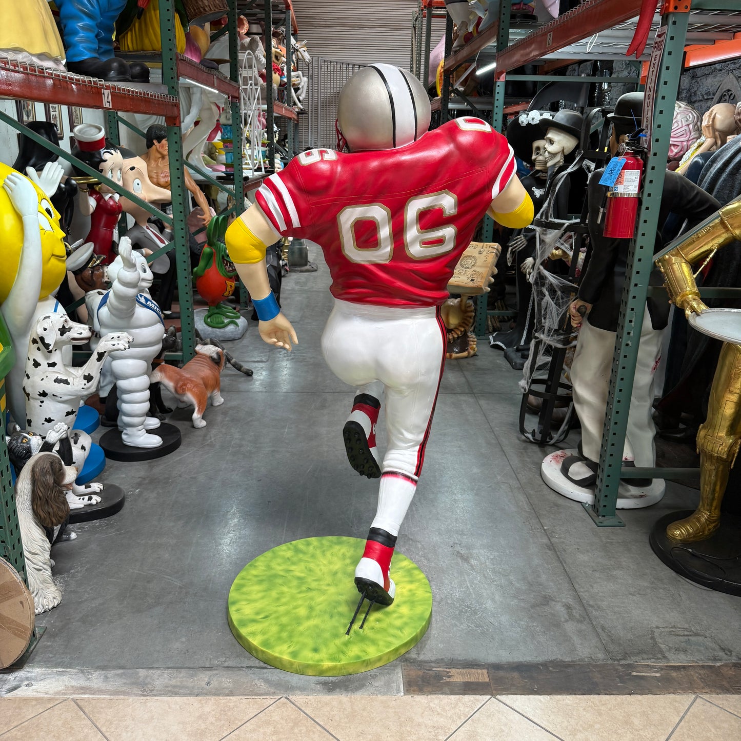 Football Player Life Size Statue
