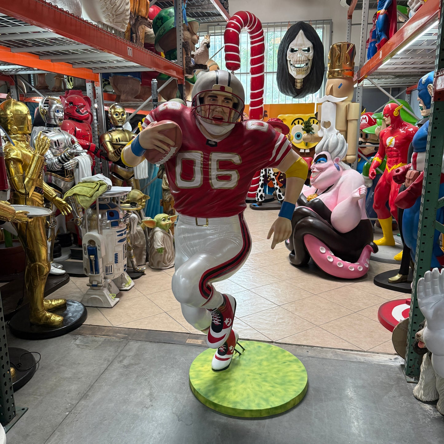 Football Player Life Size Statue
