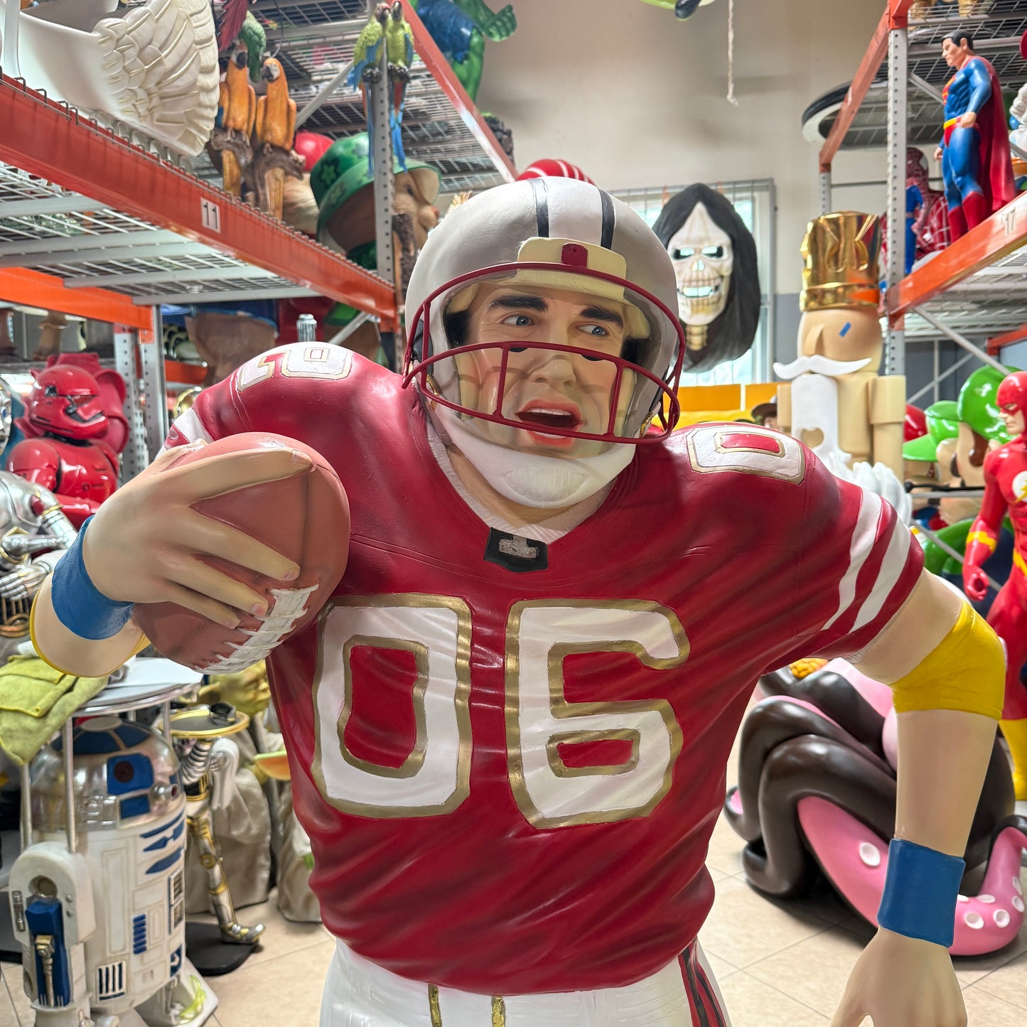 Football Player Life Size Statue