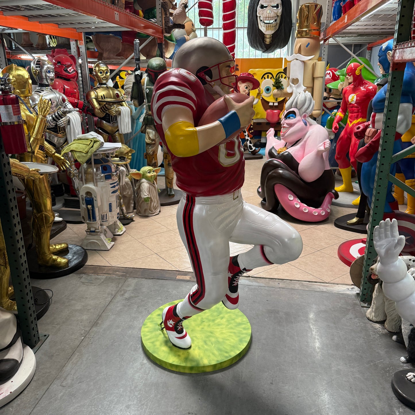 Football Player Life Size Statue