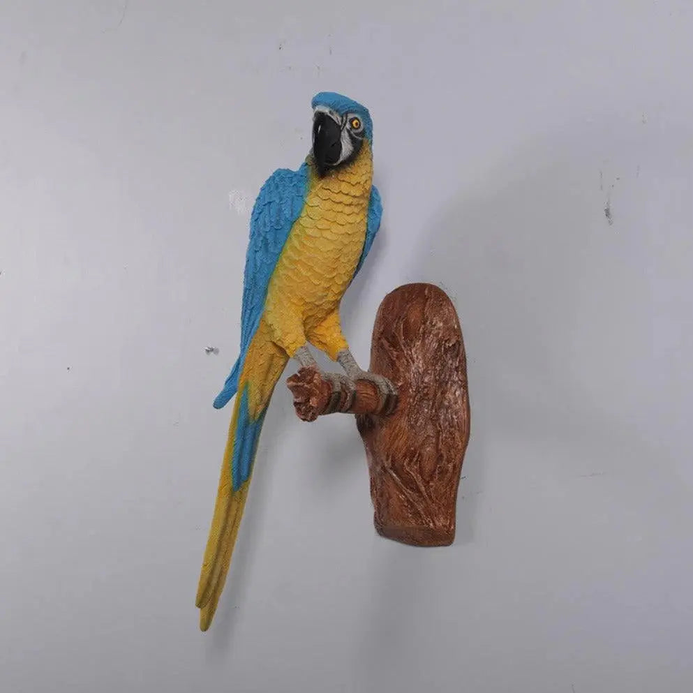 Blue Parrot On Branch Statue A0642Y-170015-H