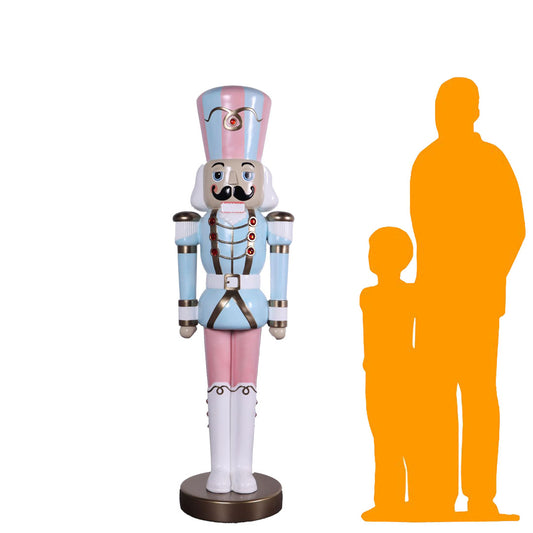 Pastel Nutcracker Life Size Christmas Statue