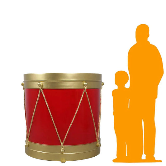 Red And Gold Drum Statue