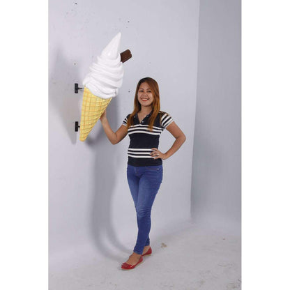 Vanilla Hanging Soft Serve Ice Cream Statue - LM Treasures Prop Rentals 