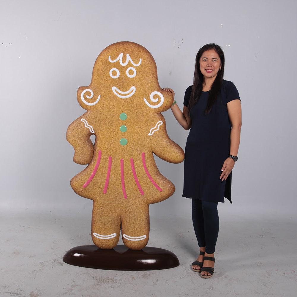 Woman Gingerbread Cookie Statue