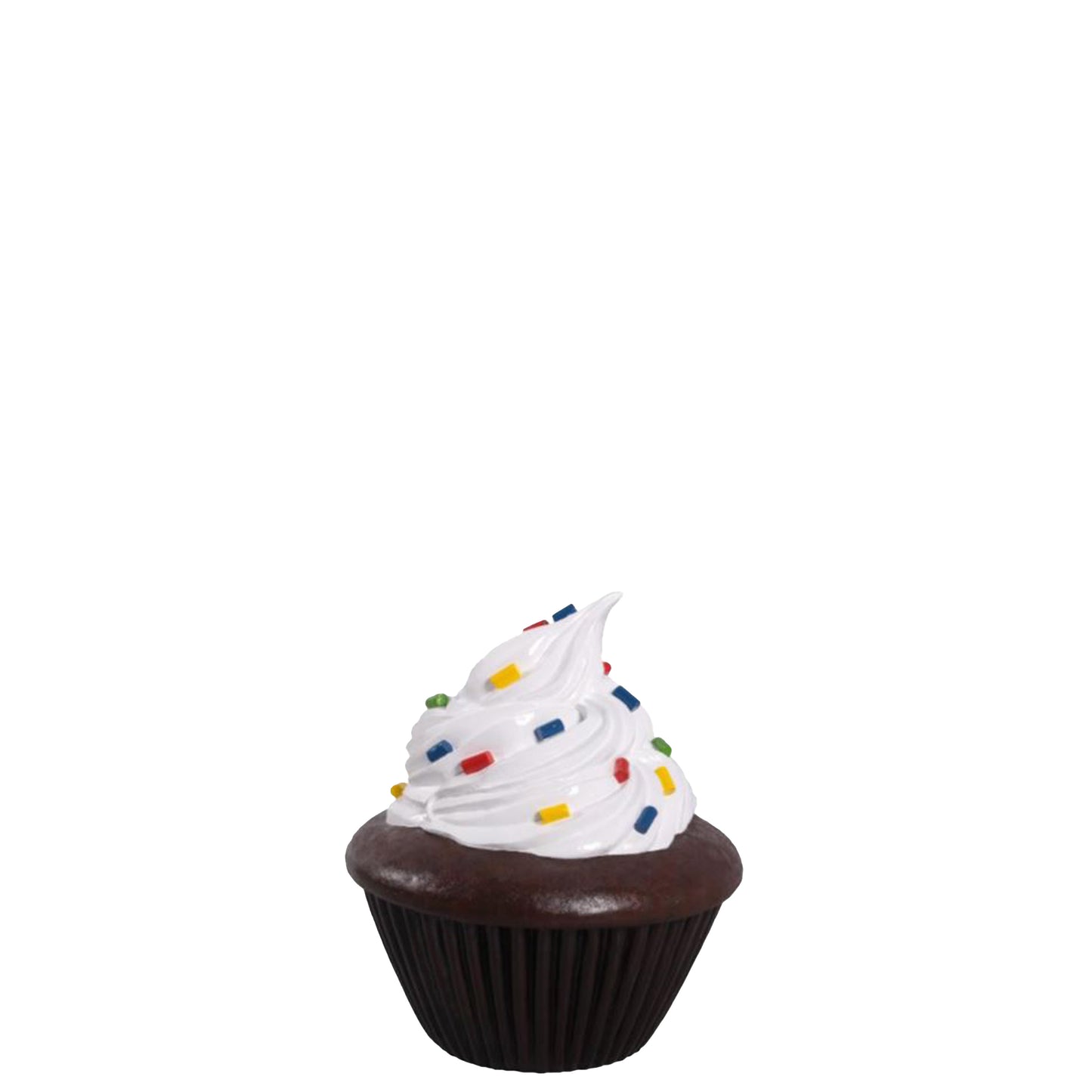 White Chocolate Cupcake Statue With Sprinkles